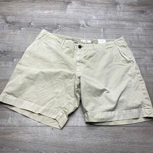 Billy‎ Reid Wynn Shorts Mens 40 Tan Khaki Chino Cotton Twill Casual Summer